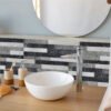 Piedra Natural 15x60 Cuarzo Black Mix